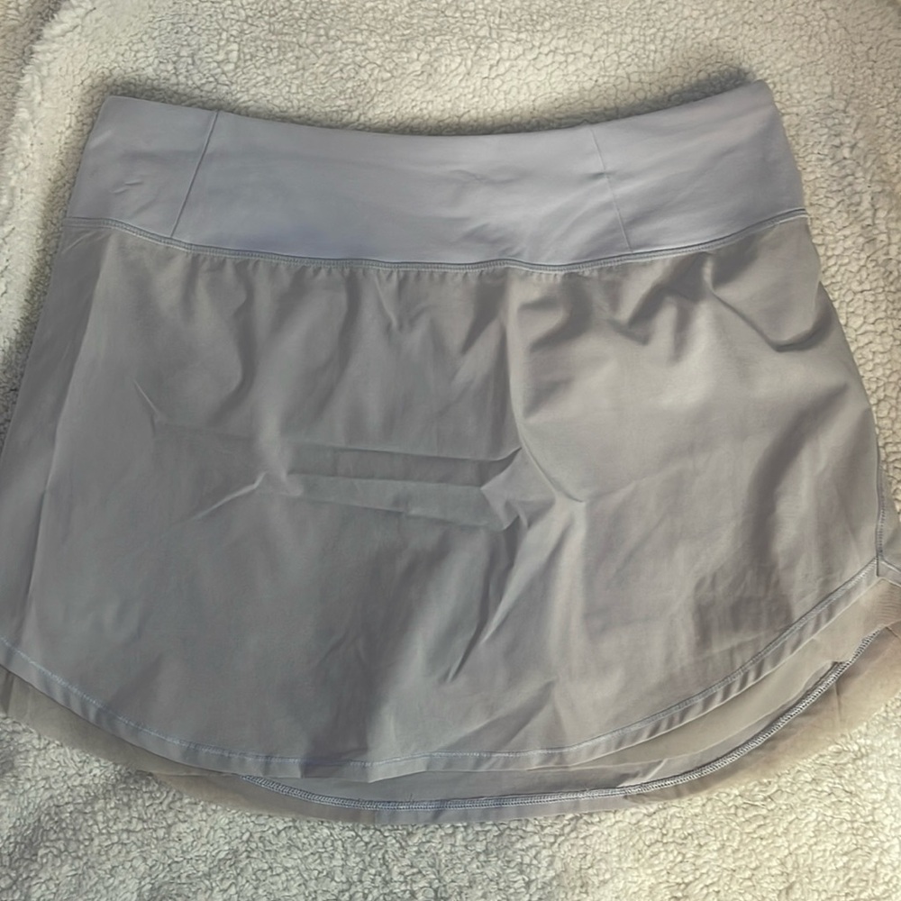 Calia by Carrie Underwood Tulip Hem Skort | Gray | Size Large - Picture 4 of 12